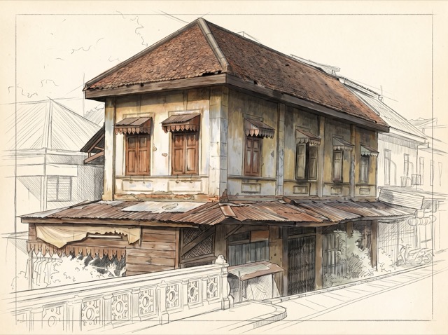 ตึกแถวอีกหลังหนึ่งบนถนนบำรุงเมือง